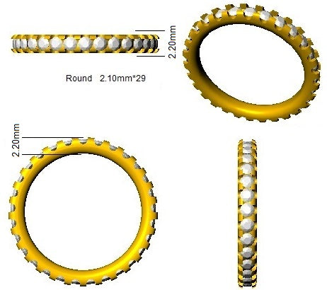 XYR11344 — Ring - 9k Yellow Gold detail