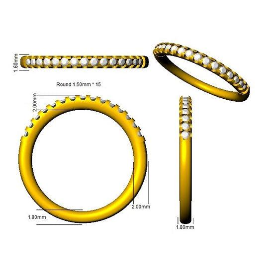 XYR11498 — Ring - 9k Yellow Gold detail
