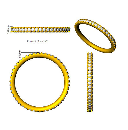XYR11516 — Ring - 18k Yellow Gold detail