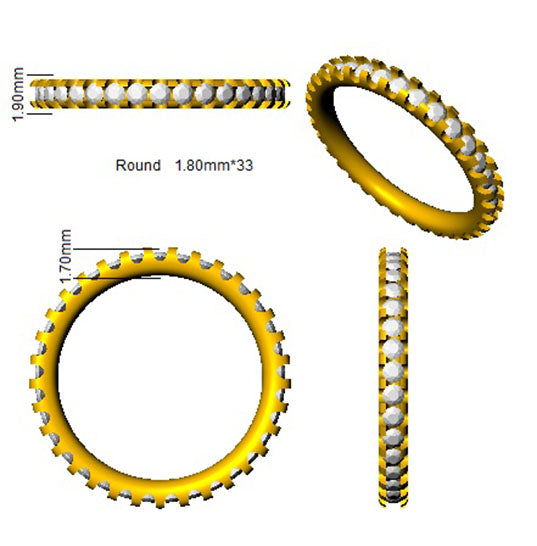 XYR11524 — Ring - 18k Yellow Gold detail