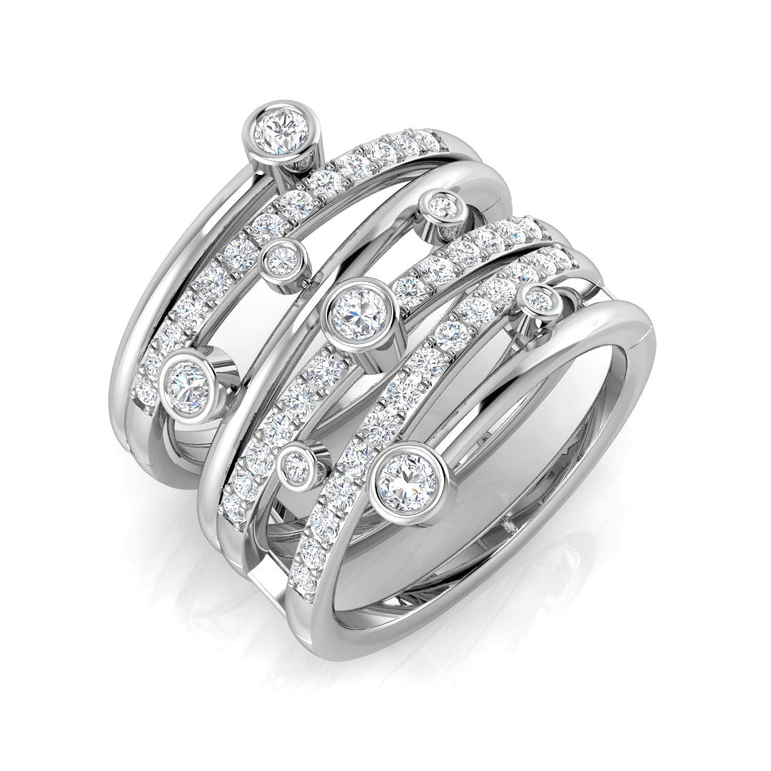 XYR1157 — Ring - 9k White Gold