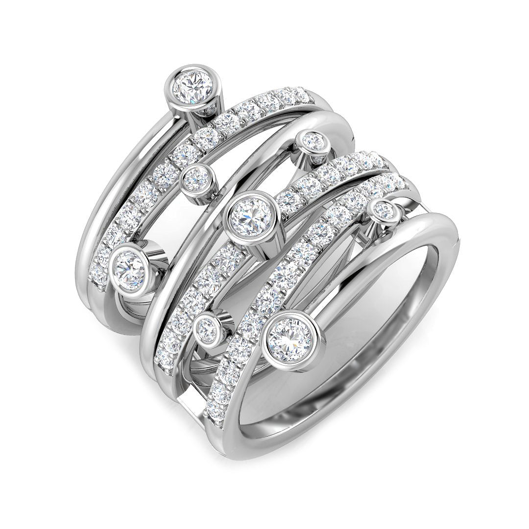 XYR1157 — Ring - 9k White Gold