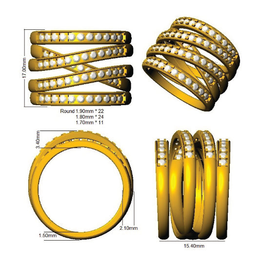 XYR11761 — Ring - 9k Yellow Gold detail