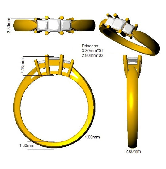XYR11828 — Ring - 9k Yellow Gold detail