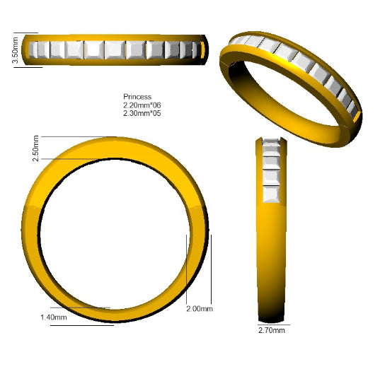 XYR11891 — Ring - 9k Yellow Gold detail