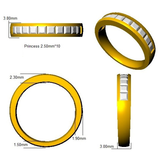 XYR11892 — Ring - 9k Yellow Gold detail