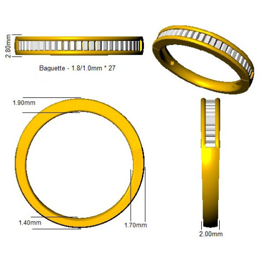 XYR11894 — Ring - 9k Yellow Gold detail