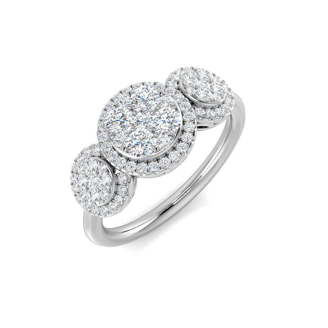 XYR12092 — Ring - 9k White Gold