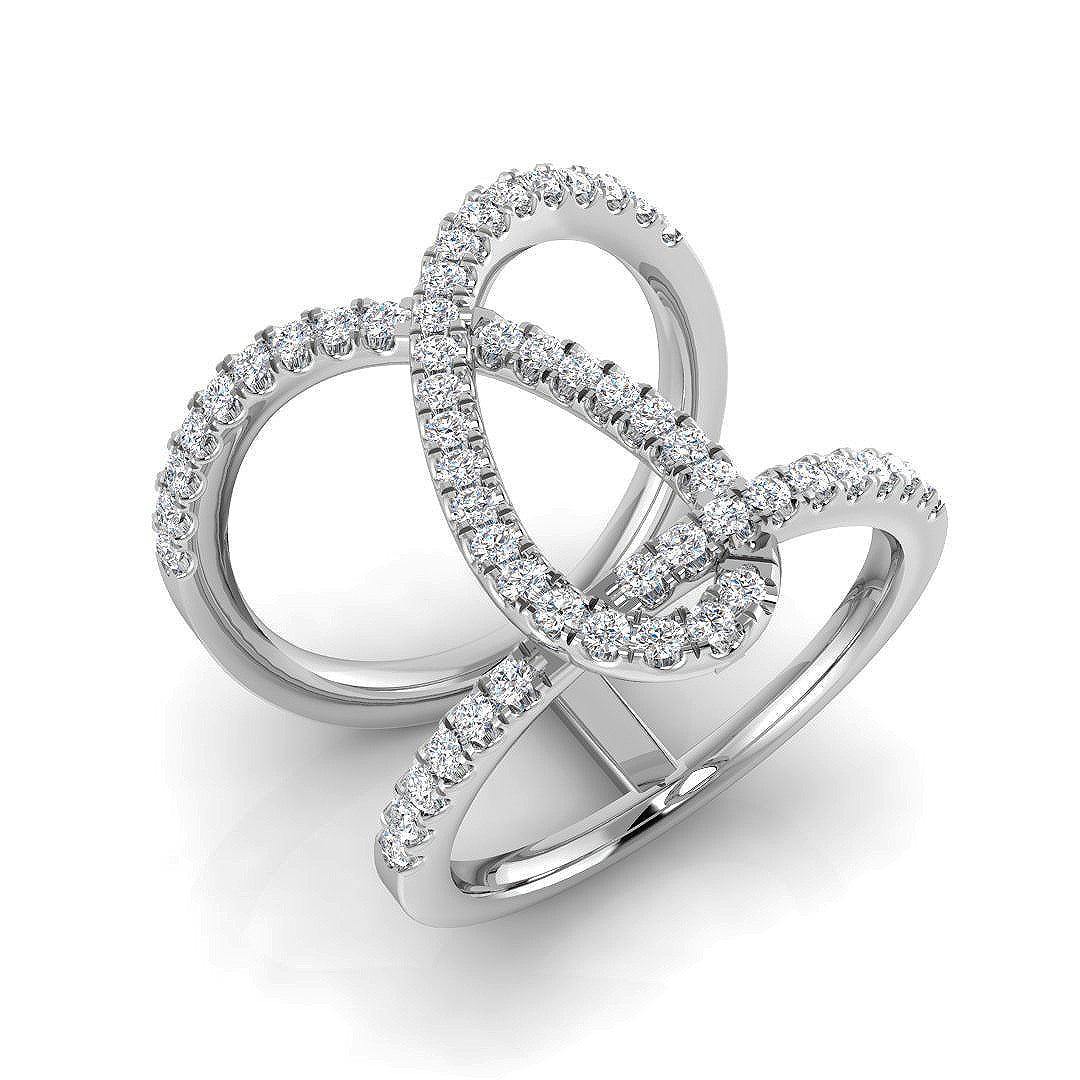 XYR12510 — Ring - 9k White Gold
