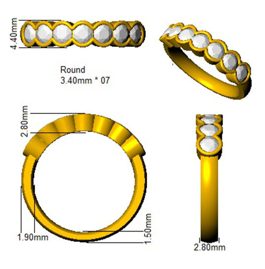 XYR13038 — Ring - 9k Yellow Gold detail