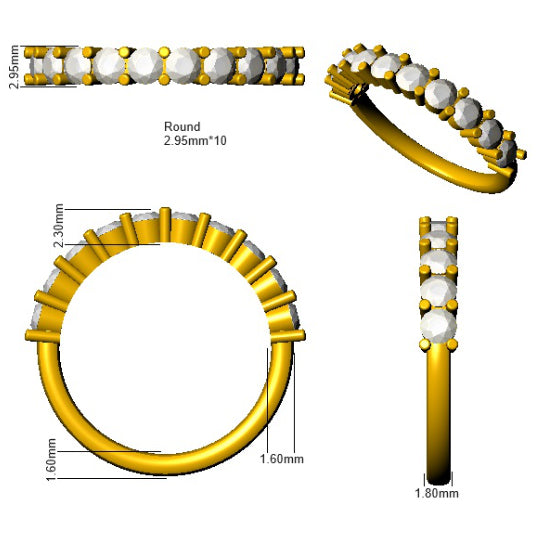 XYR13167 — Ring - 9k Yellow Gold detail