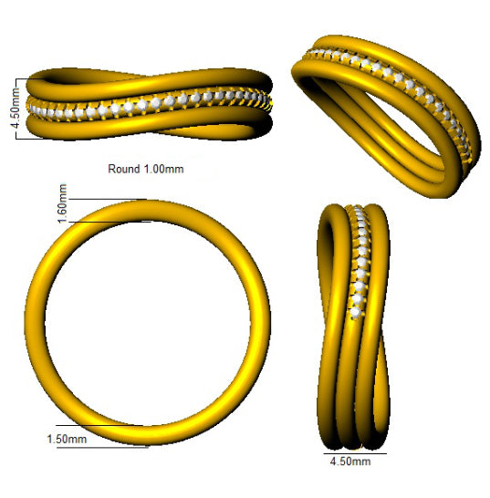 XYR13285 — Ring - 9k Yellow Gold detail
