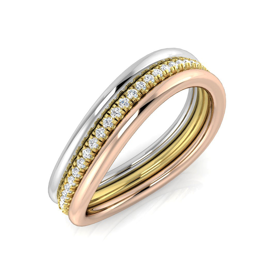 XYR13285 — Ring - 9k 3 Tone