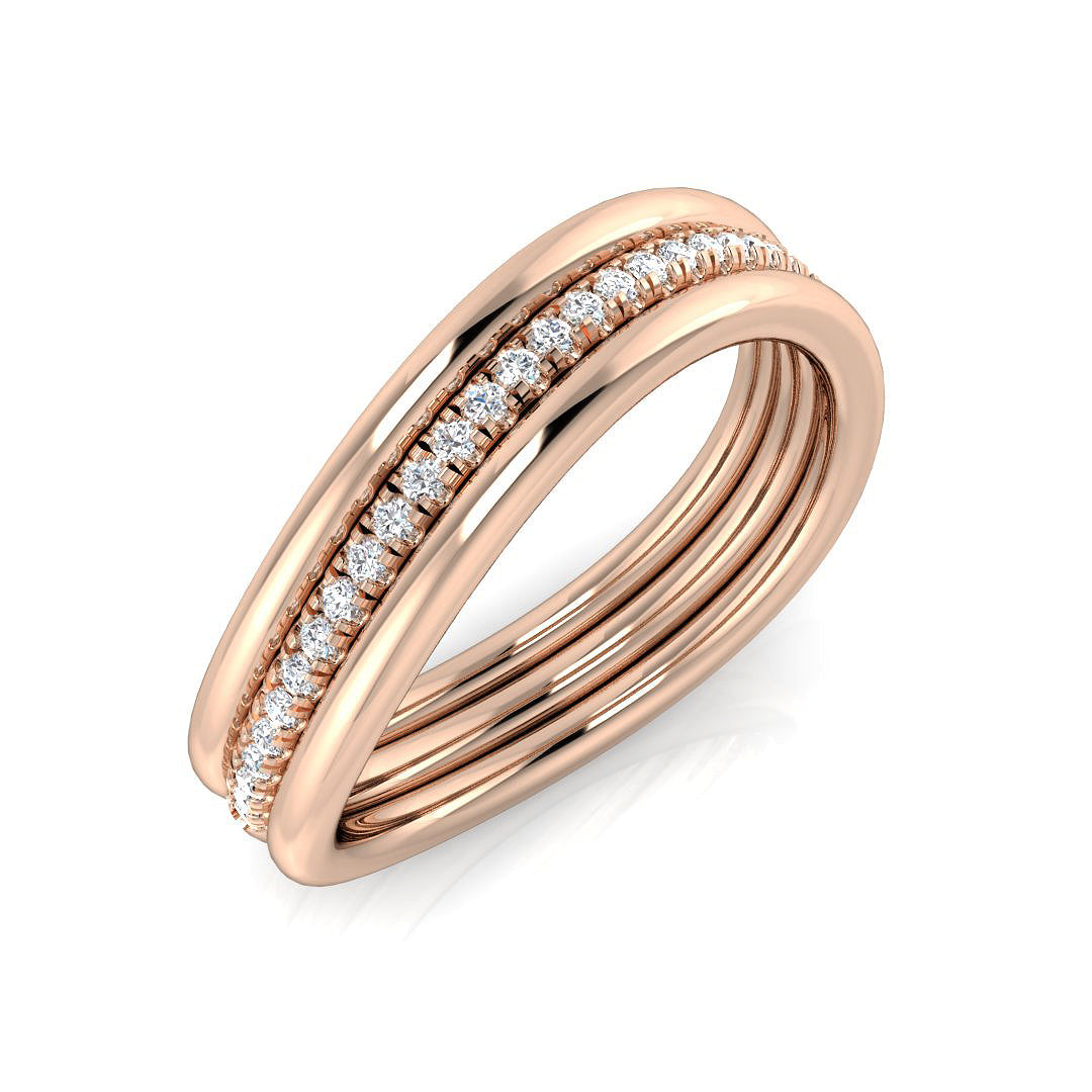 XYR13285 — Ring - 9k Rose Gold