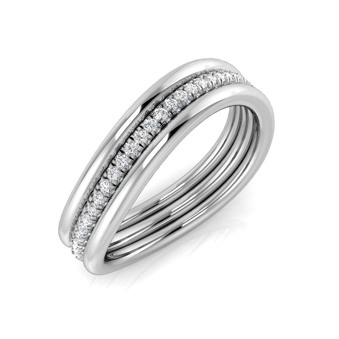 XYR13285 — Ring - 9k White Gold
