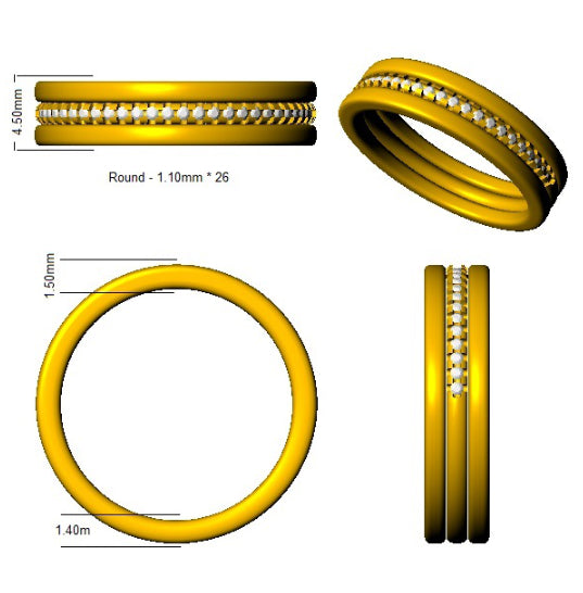 XYR13286 — Ring - 9k 3 Tone detail
