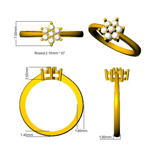XYR5163 — Ring - 9k Yellow Gold detail