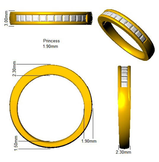 XYR5879 — Ring - 9k Yellow Gold detail