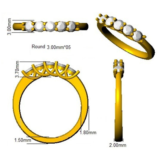 XYR6745 — Ring - 9k Yellow Gold detail