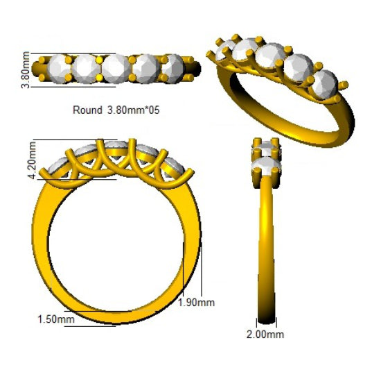 XYR6747 — Ring - 18k Yellow Gold detail