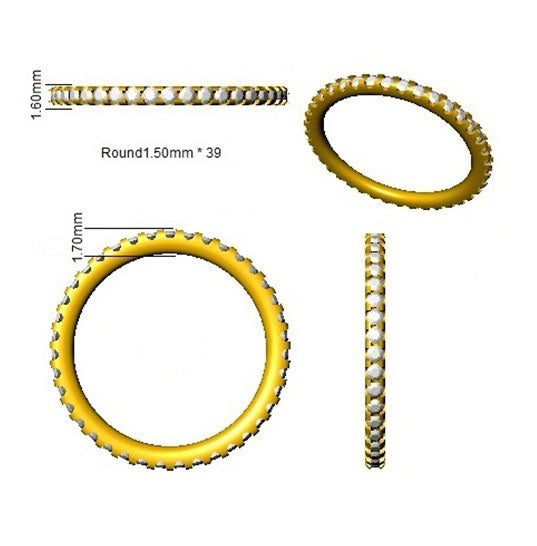 XYR6922 — Ring - 9k Yellow Gold detail