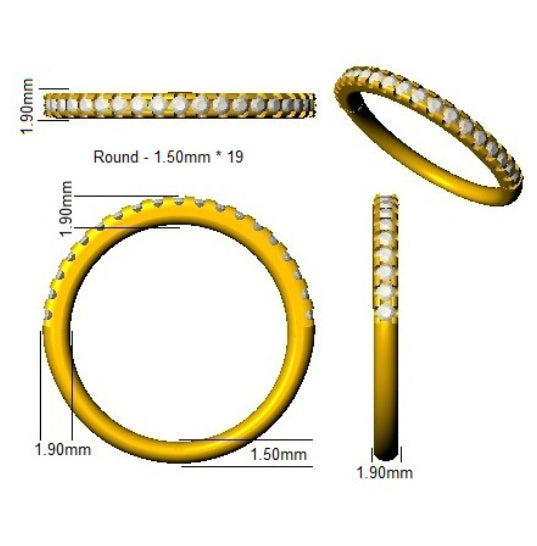XYR7026 — Ring - 950 Platinum detail