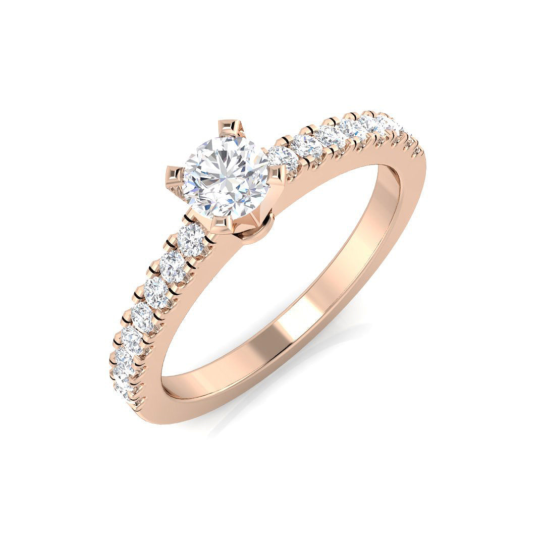 XYR7075 — Ring - 9k Rose Gold