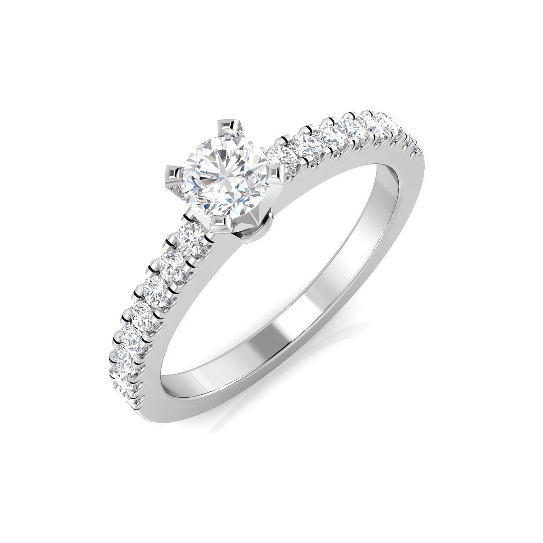 XYR7075 — Ring - 9k White Gold