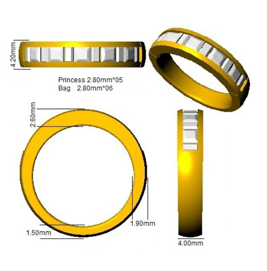XYR8611 — Ring - 9k Yellow Gold detail
