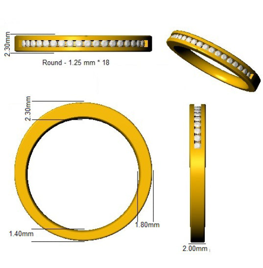 XYR9332 — Ring - 9 KT Yellow Gold detail